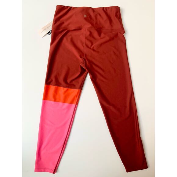Nanette Lepore Red Pink Orange Compression Leggings Women's Large NWT MSRP:$58 - Picture 3 of 10